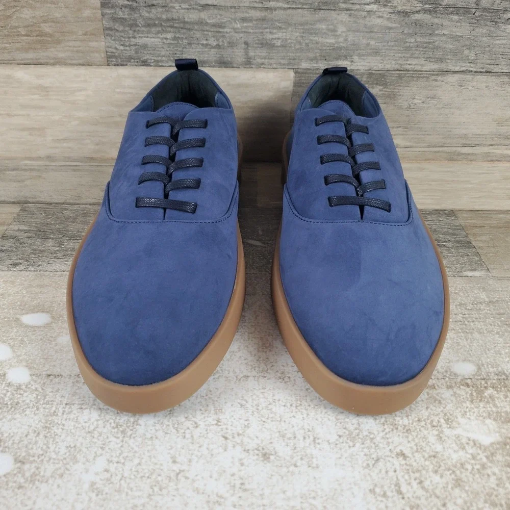 Wolf & Shepherd Cruise Womens Sz 9 Navy Gum Brown Nubuck Suede Lace-Up Sneakers